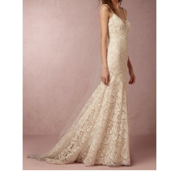 bhldn lace wedding dress